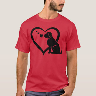 T-shirt Chien Avec Amoureux des chiens Coeur Chien Proprié