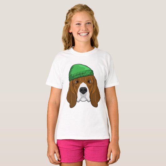 T-shirt Chien avec Beanie (Devant entier)