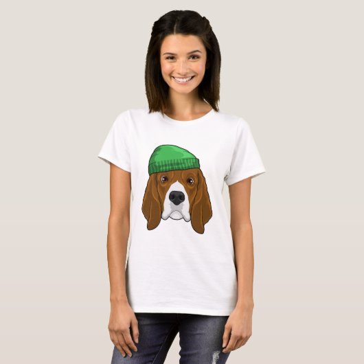 T-shirt Chien avec Beanie (Devant entier)