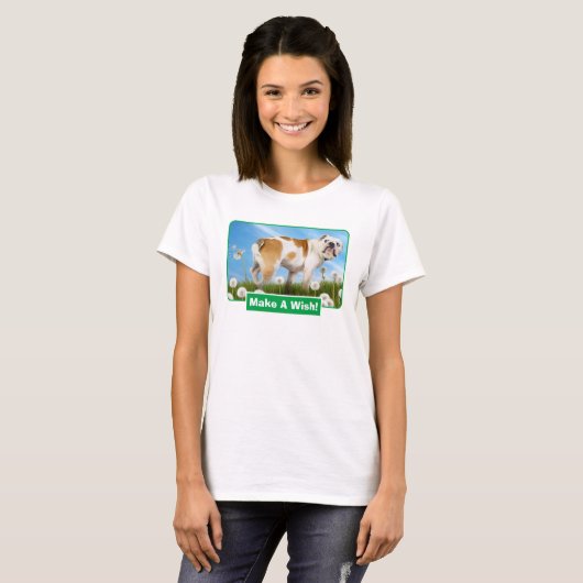 T-shirt Chien avec Dandelion (Devant entier)