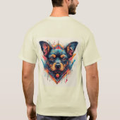 T-shirt Chien avec design abstrait moderne (Dos)