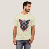 T-shirt Chien avec design abstrait moderne (Devant entier)