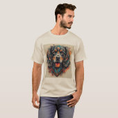 T-shirt Chien avec design abstrait moderne (Devant entier)