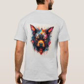 T-shirt Chien avec design abstrait moderne (Dos)
