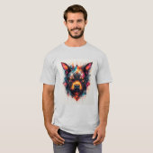 T-shirt Chien avec design abstrait moderne (Devant entier)