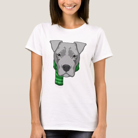 T-shirt Chien avec Écharpe (Devant)