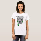 T-shirt Chien avec Écharpe (Devant entier)