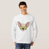 T-shirt Chien avec lunettes de soleil (Devant entier)
