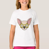 T-shirt Chien avec lunettes de soleil (Devant)