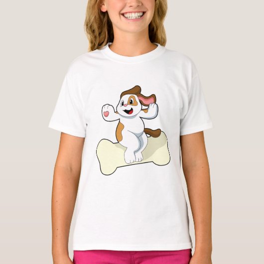 T-shirt Chien avec os (Devant)