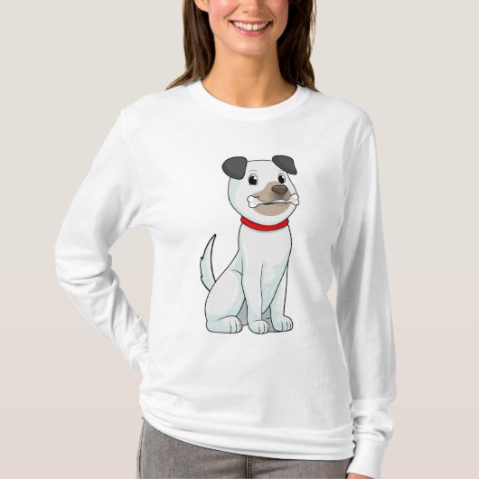 T-shirt Chien avec os (Devant)