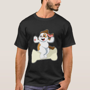 T-shirt Chien avec os