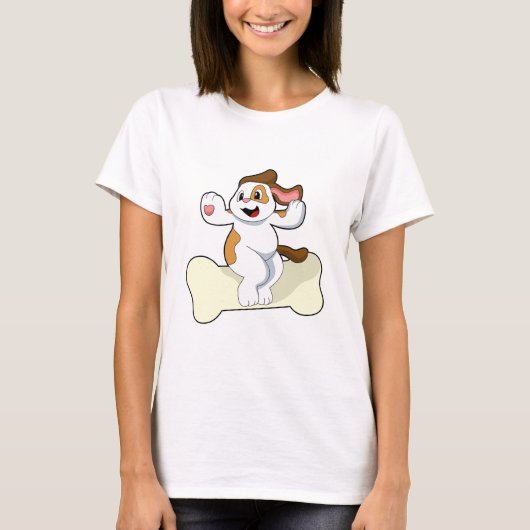 T-shirt Chien avec os (Devant)