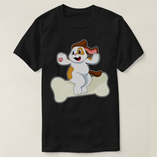 T-shirt Chien avec os 1 (Design devant)