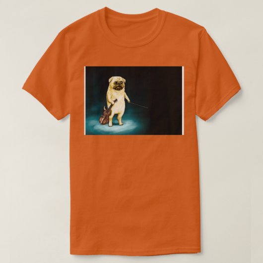 T-shirt Chien Avec Son Masque De Violon (Design devant)