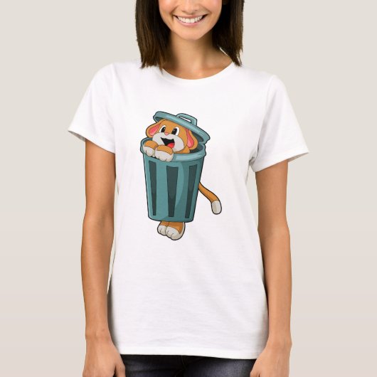 T-shirt Chien avec Trashcan (Devant)