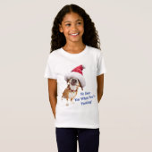 T-Shirt Chien avec un grand chapeau de Père Noël (Devant entier)