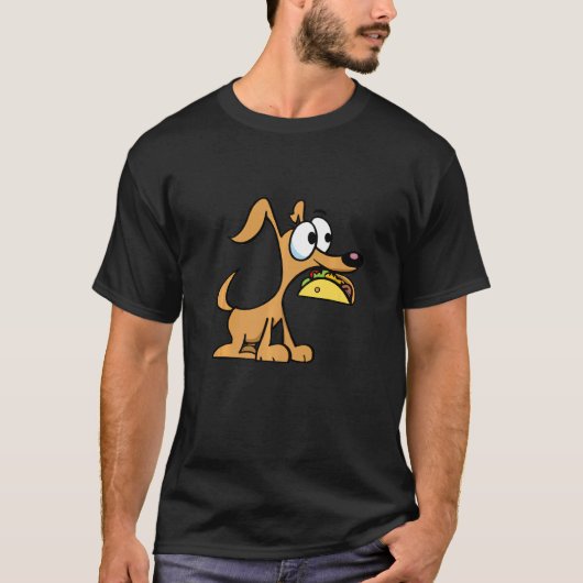 T-shirt Chien avec un Taco (Devant)