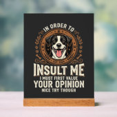 T-Shirt Chien Avis Drôle Insulte (Neutre)