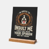 T-Shirt Chien Avis Drôle Insulte (Angle)