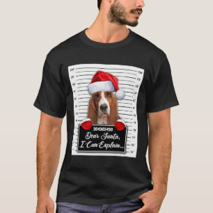 T-shirt Chien Basset Hound Cher Père Noël Je Peux Explique