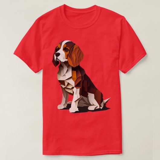 T-shirt Chien Beagle Abstrait (Design devant)