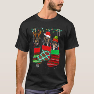 T-shirt Chien Beagle Chaussettes de Noël Xmas Pyjama Chiot