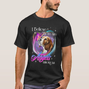 T-shirt Chien beagle Chien Chien Chien Chien Pet Ange Papi