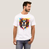 T-Shirt Chien Beagle Cool Color Splash (Devant entier)