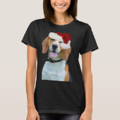 T-shirt Chien Beagle de Noël en rouge Noël Casquette Père (Devant)