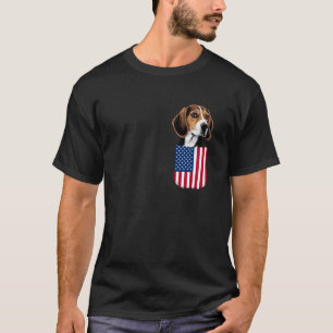 T-shirt Chien Beagle Drapeau Américain Patriotique 4 Juill