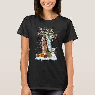 T-shirt Chien Beagle Éclairant Le Chapeau De Père Noël Bea