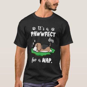 T-shirt Chien Beagle Endormi C'est Une Journee Parfaite Po