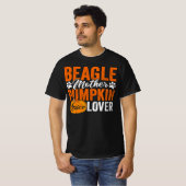 T-shirt Chien beagle Halloween Citrouille Vêtements Automn (Devant entier)