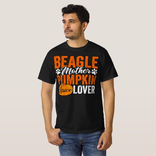 T-shirt Chien beagle Halloween Citrouille Vêtements Automn (Devant entier)