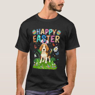 T-shirt Chien beagle Joyeux Oeufs de Pâques Chasse Bunny O
