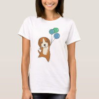 Chien beagle Monte Avec Des Ballons