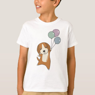 T-shirt Chien beagle Monte Avec Des Ballons