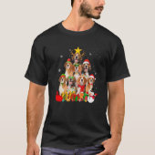 T-shirt Chien beagle Noël Jeu d'arbres Fantastique Noël Py (Devant)