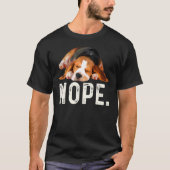 T-shirt Chien Beagle Nope Lazy (Devant)