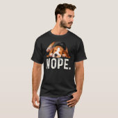 T-shirt Chien Beagle Nope Lazy (Devant entier)