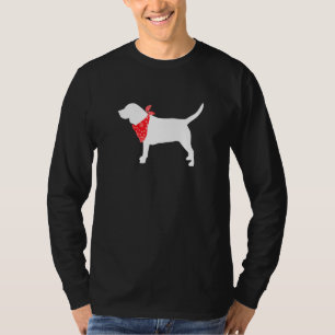 T-shirt Chien beagle portant une banane rouge