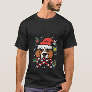 T-shirt Chien beagle Santa Chapeau Noël Mignonne Chiot Bon