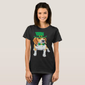 T-shirt Chien Beagle Trèfle St Patrick Saint Paddy (Devant entier)