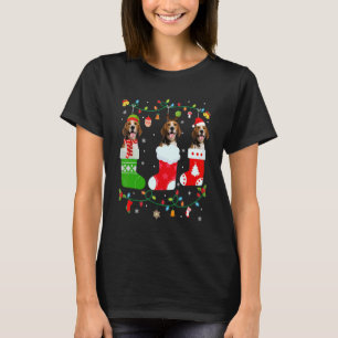 T-shirt Chien beagle Trois Chaussettes de Noël Chandail Ch