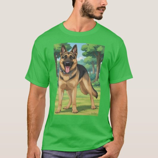 T-SHIRT CHIEN BERGER (Devant)