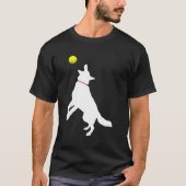 T-shirt Chien Berger Allemand Blanc Gsd Frappe Tenne Jaune (Devant)