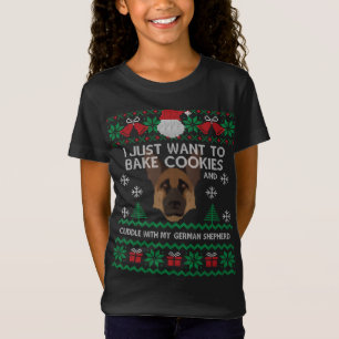 T-Shirt Chien berger allemand Fête de Noël moche Noël GSD 