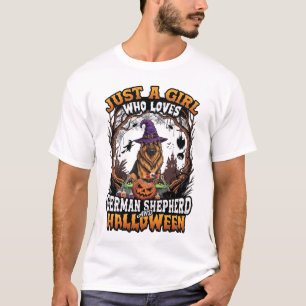 T-shirt Chien berger allemand Halloween Chapeau de sorcièr
