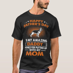 T-shirt Chien berger allemand Happy Fête des pères cadeau